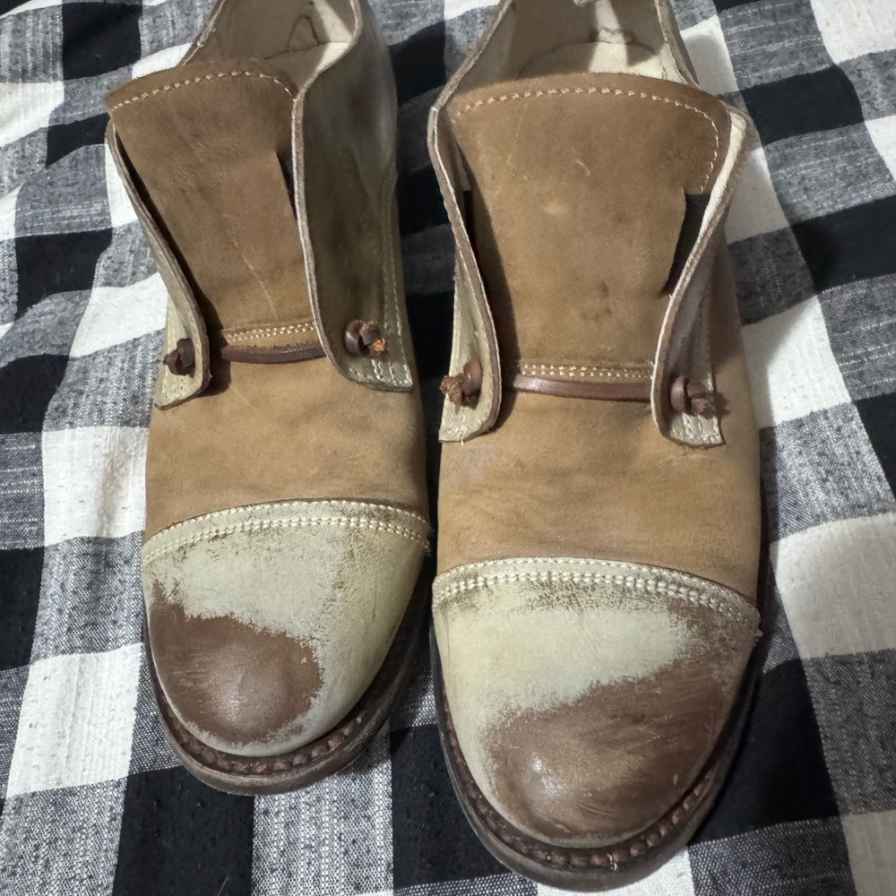 Freebird Tan and Brown Ankle Boots Mabel Shoe